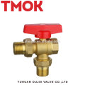 High quality natural color brass Three-way regulating valve